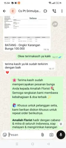 Testimonial Papan Bunga nanjung mekar