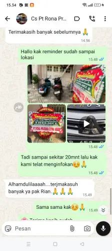 Testimonial Papan Bunga nanjung mekar