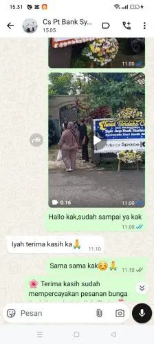Testimonial Papan Bunga nanjung mekar