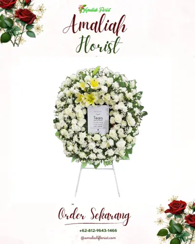 Krans Bunga Duka Cita nanjung mekar